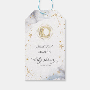 Celestial Sun,Moon,Stars Baby Shower  Gift Tags