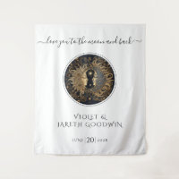 Celestial sun moon Wedding Tapestry