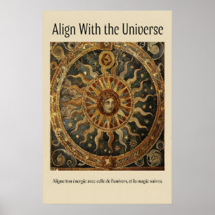 Celestial Sun Mosaic Art Print Antique Astrology