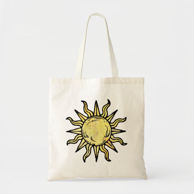 Celestial Sun Witch Tote Bag (Front)