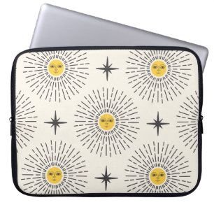 Celestial Sunshine Vintage Pattern Laptop Sleeve
