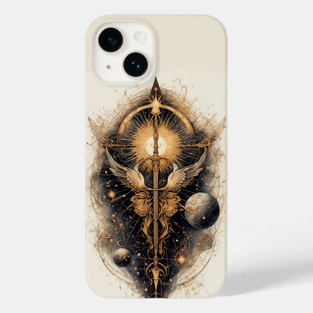 Celestial Sword with Angel Wings Case-Mate iPhone Case (Back)