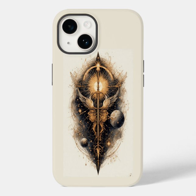 Celestial Sword with Angel Wings Case-Mate iPhone Case (Back)