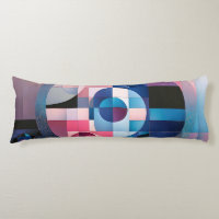 Celestial Symmetry: Geometric Shapes Blues & Pink