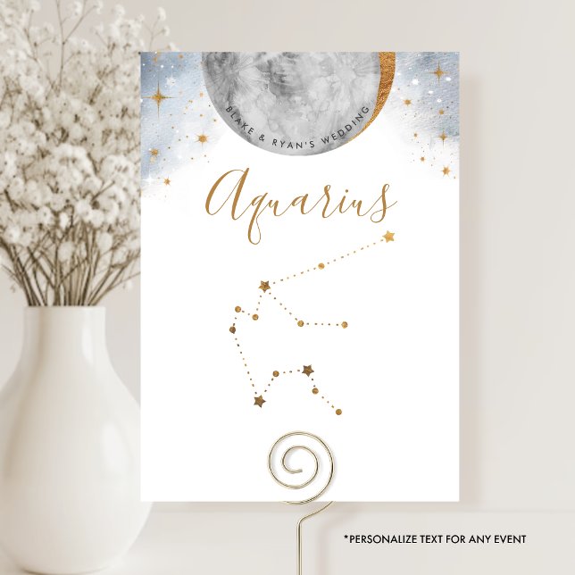 Celestial Table Number, Aquarius Constellation (Creator Uploaded)