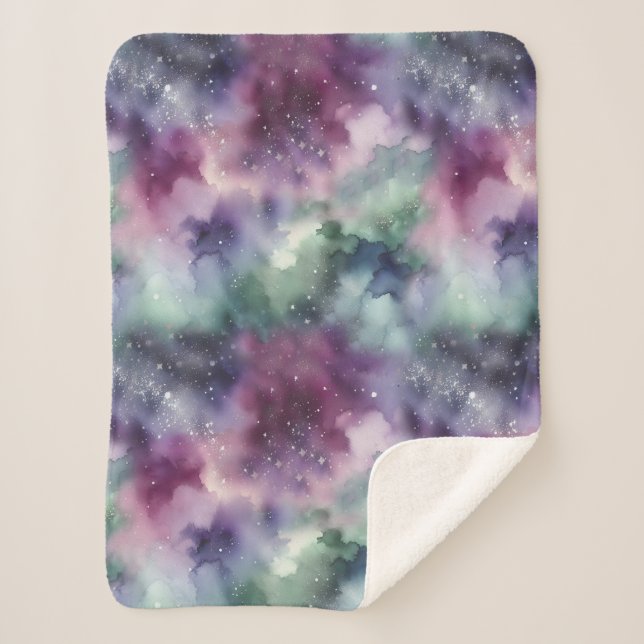 Celestial Tapestry Pattern Sherpa Blanket (Front)