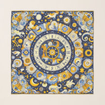 Celestial Tapestry Square Scarf,