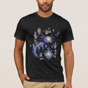 Celestial Tarot Axolotl T-Shirt Mystical Moon Ma