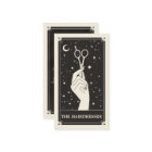 Celestial Tarot Hairdresser Black Business card