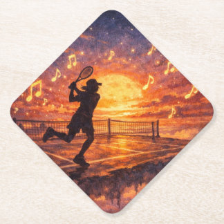 Celestial tennis Paper Coaster