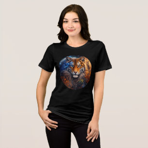 Celestial Tiger – Day and Night Fantasy Art Tri-Blend Shirt