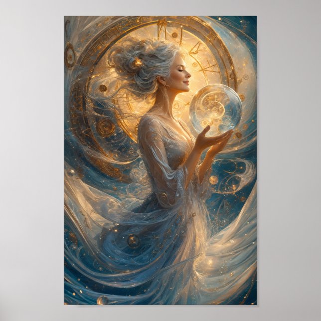 Celestial Timekeeper Reverie Art Poster (Front)