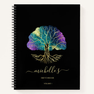Celestial Tree of Life Sketchbook Notebook
