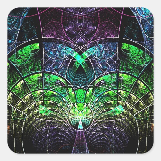 Celestial Tree Square Sticker (Front)