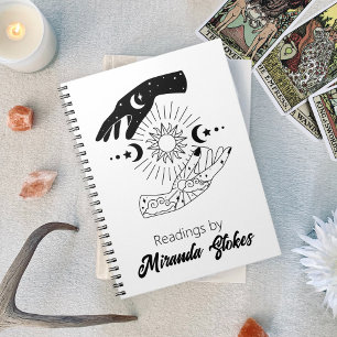 Celestial Trendy Sun & Moon Hands Tarot Journal