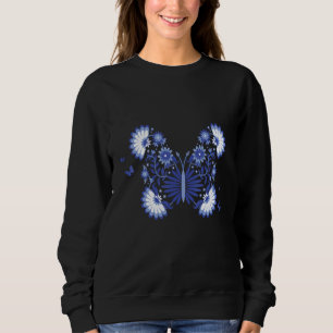 Celestial Tropics Navy Butterfly Sweatshirt