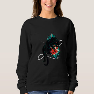 Celestial Tropics Panther And Rose Sweatshirt