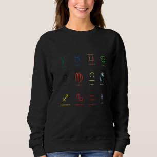 Celestial Tropics Rainbow Astrological Signs Sweatshirt