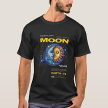 Celestial Twin Sun and Moon T-shirt Design