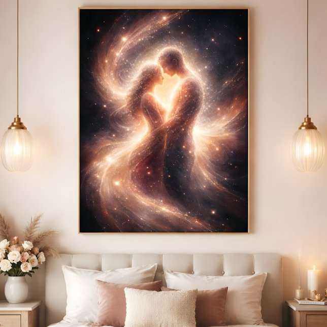 Celestial Union – Abstract Cosmic Couple Art Poster (Creator Uploaded)