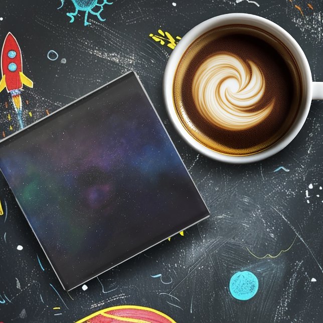 Celestial Veil Nebula Galaxy Starfield Cosmic Glass Coaster (Creator Uploaded)