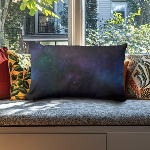 Celestial Veil Nebula Galaxy Starfield Cosmic Lumbar Cushion