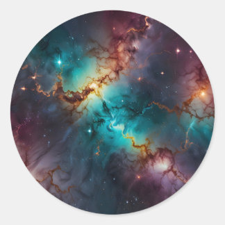 Celestial Veins Classic Round Sticker