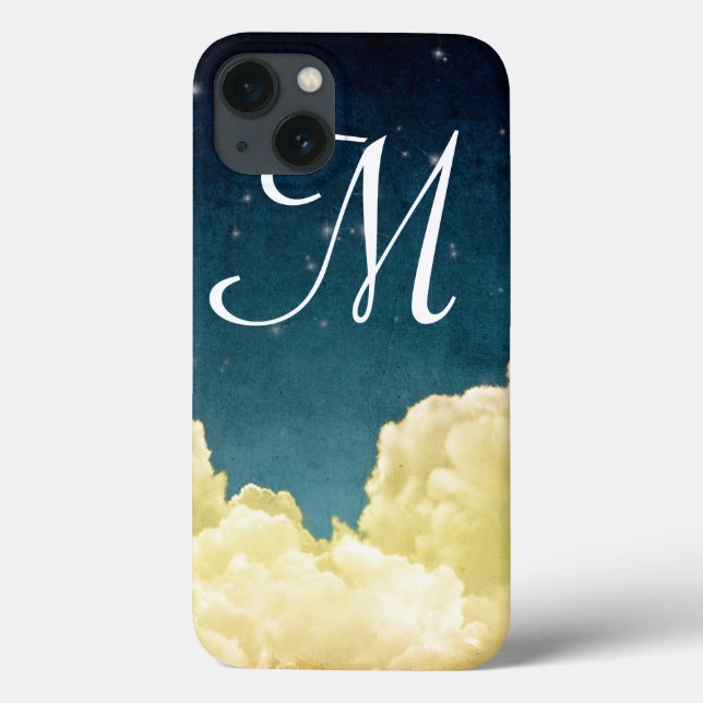 Celestial View Stars and Clouds Monogram IPAD Case (Back)