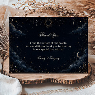 Celestial Vintage Cosmic  Thank You Card