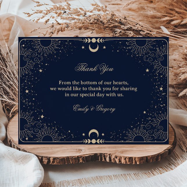 Celestial Vintage Cosmic Thank You Card (Creator Uploaded)