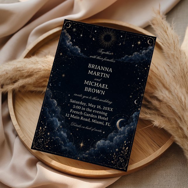 Celestial Vintage Midnight Invitation (Creator Uploaded)