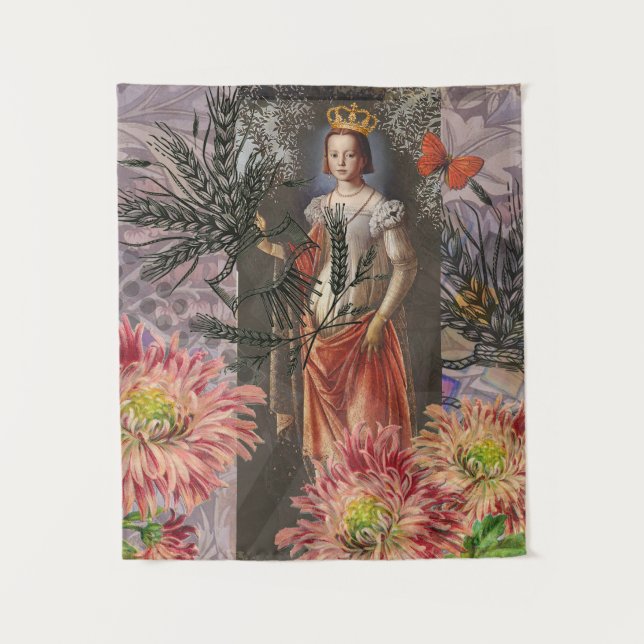 Celestial Virgo Goddess Collage: Vintage Celestial Tapestry (Front)