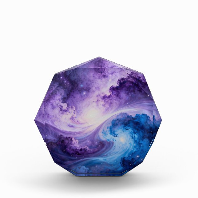 Celestial Vortex: Indigo and Amethyst Photo Block (Front)