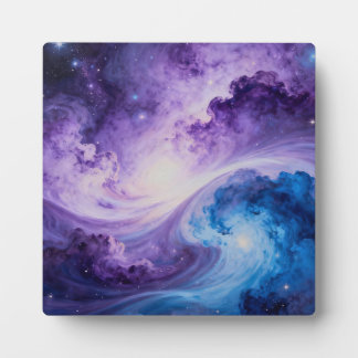 Celestial Vortex: Indigo and Amethyst Plaque