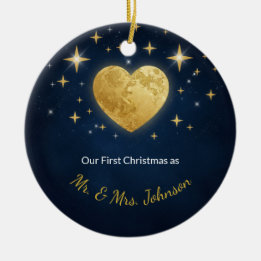 Celestial Vows Personalised Wedding Ornament