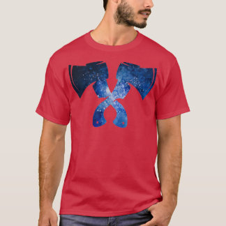 Celestial War Axes Deep Blue Patterns for Ts T-Shirt