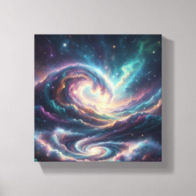 Celestial Waves Wall Art | Stars& Ocean Minimalist (Front)