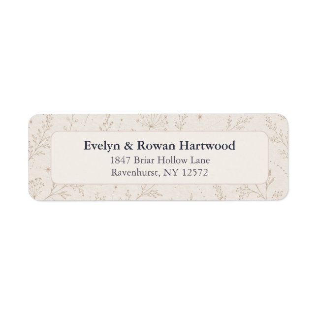 Celestial Wedding Address Labels (Front)