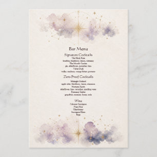 Celestial Wedding Bar Menu