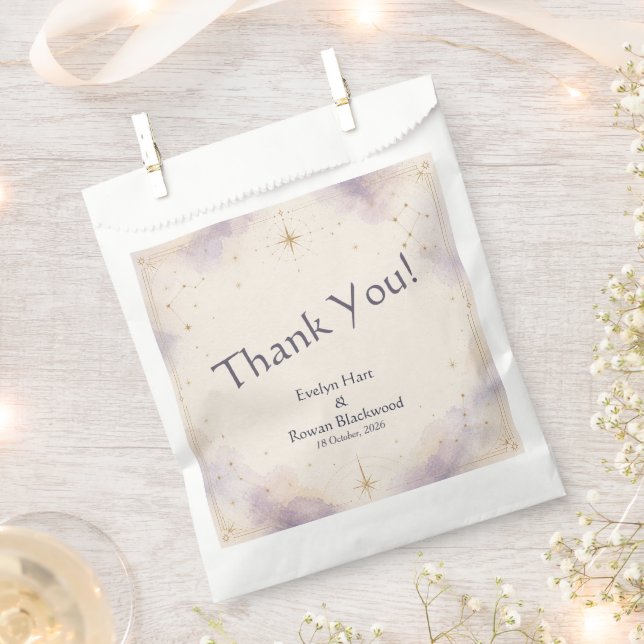 Celestial Wedding Favour Bags (Clipped)