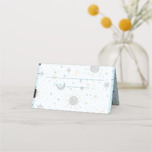 Celestial Wedding Folded Place Card