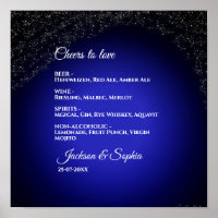 Celestial wedding Full Moon & Stars Midnight menu