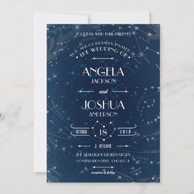 Celestial Wedding Invitation (Front)