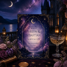 Celestial Wedding Invitation | Moonlit Castle