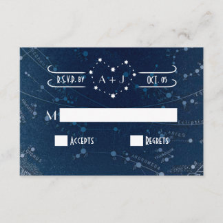 Celestial Wedding RSVP card