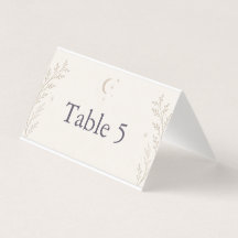 Celestial Wedding Table Number Card