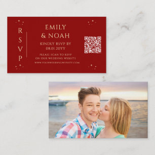 Celestial Wedding Website QR Photo RSVP Enclosure Card