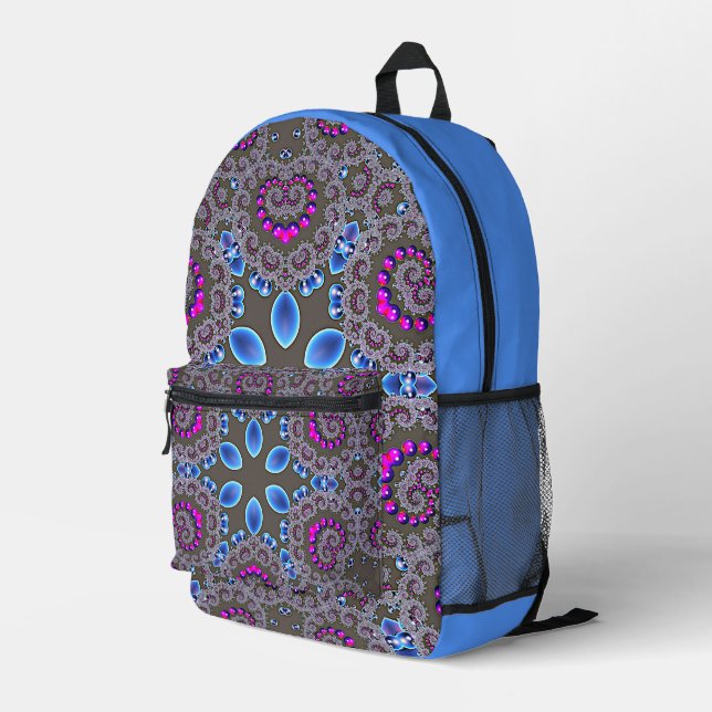 Celestial Whirl Printed Backpack (Back Corner Right)