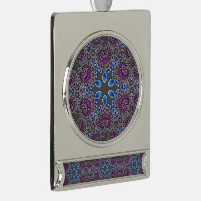 Celestial Whirl Silver Plated Banner Ornament (Right)