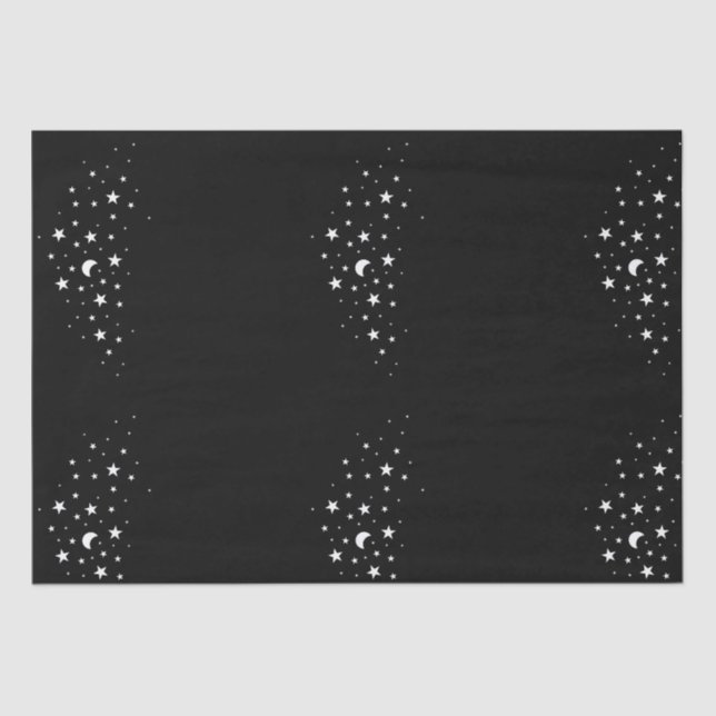 Celestial White Stars Theme Tissue Paper (Front)